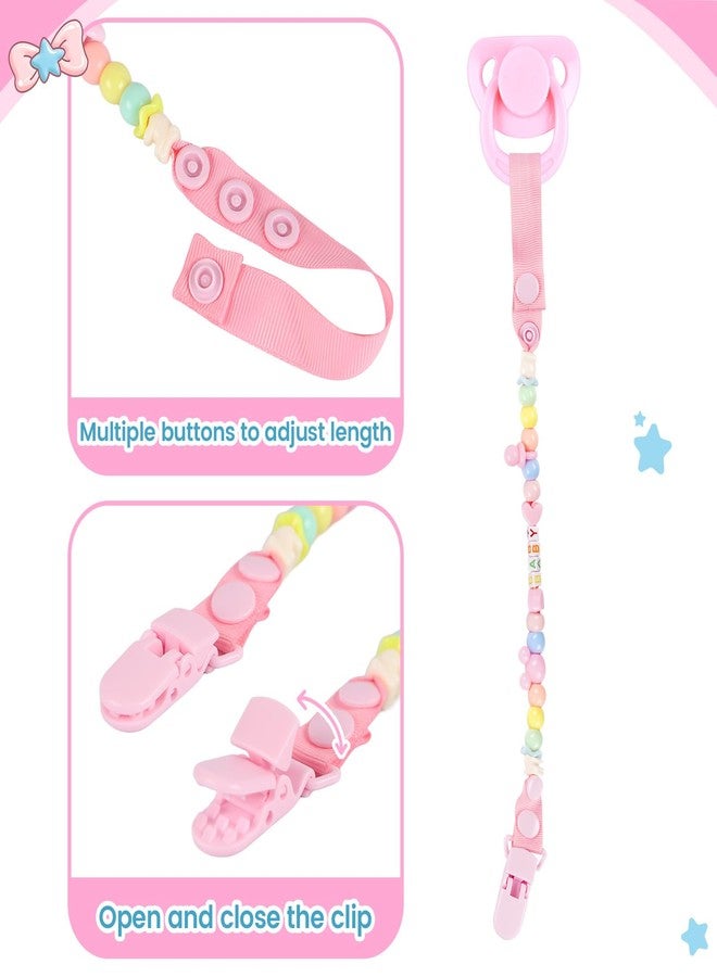 BABESIDE مجموعة ملابس وإكسسوارات دمى الأطفال حديثي الولادة من بيبي سايد، 4 قطع، لدمى الأطفال مقاس 17-20 بوصة، طقم ملابس دمى زهرية اللون مع قبعة، لهاية وسلسلة للدمى للبنات والأولاد (الدمية غير متضمنة). - Image 3